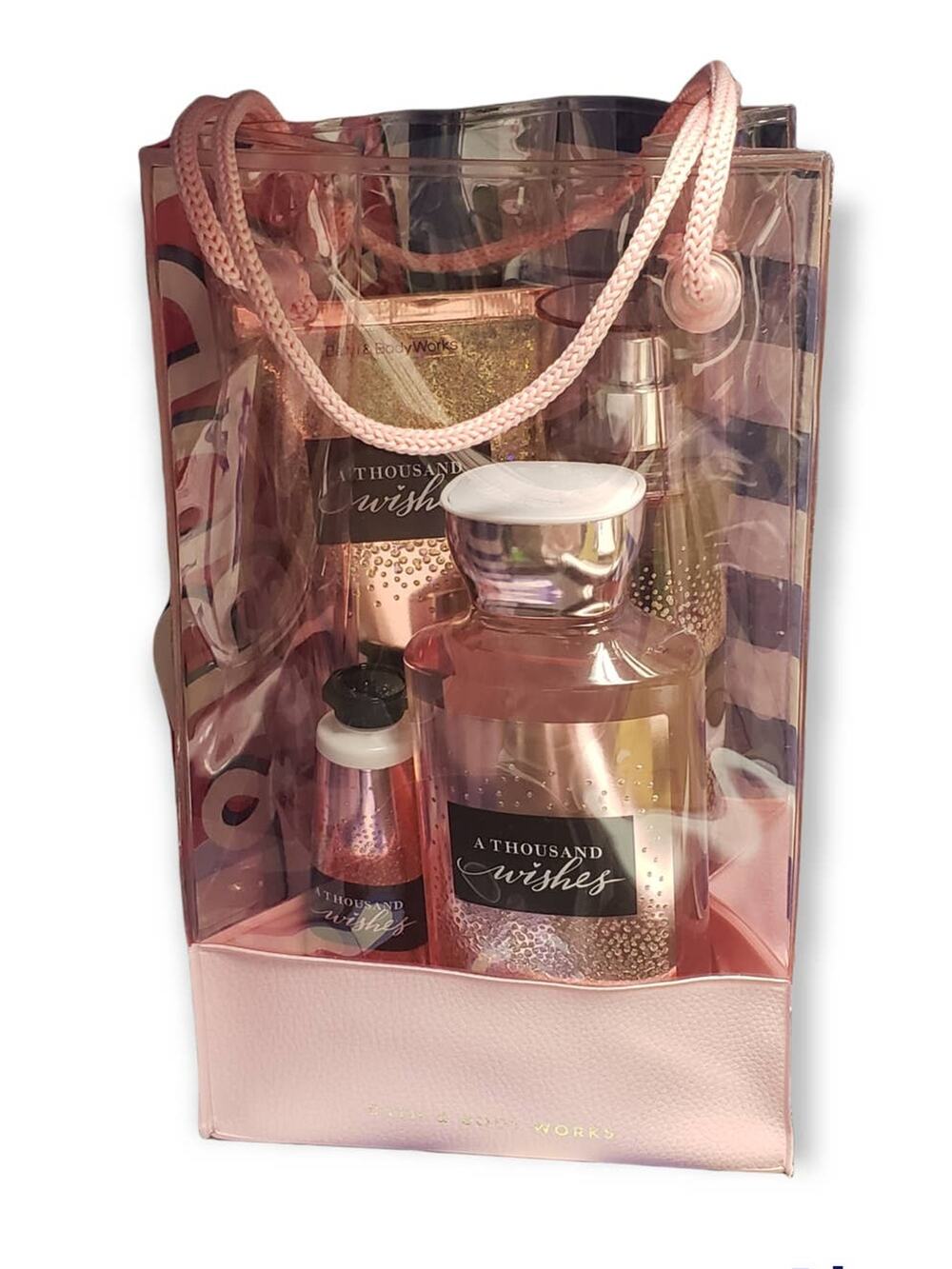 BBW Thousand Wishes Gift Bag • Fine Fragrance Mist Body Lotion & Wash Hand Cream